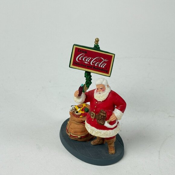 Coca-Cola Santa Claus Figurine Department 56 Village Decor 3" Without Box - Picture 3 of 9